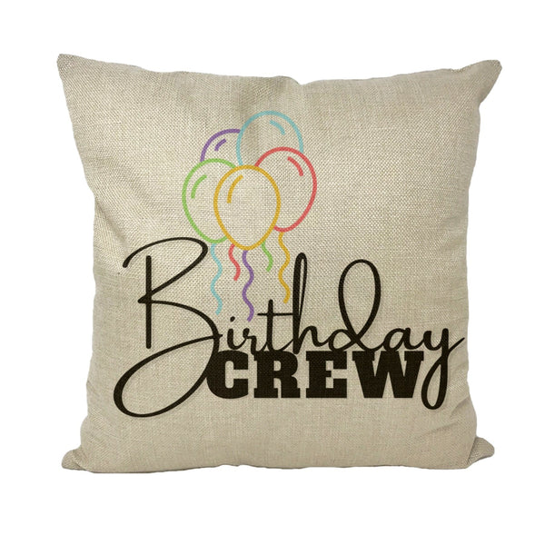 Birthday Crew Throw Pillows - Deals Kiosk