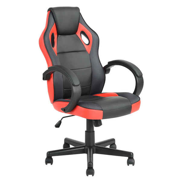 Gaming Office Chair with Fabric Adjustable Swivel,Red - Deals Kiosk