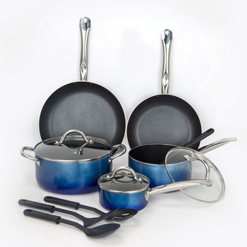 Kitchen Cookware Sets, Nonstick Pots and Pans Set, 12 Pcs, Non Sticking Granite Cookware, Induction Cookware Set, Dishwasher and Oven Safe - Deals Kiosk