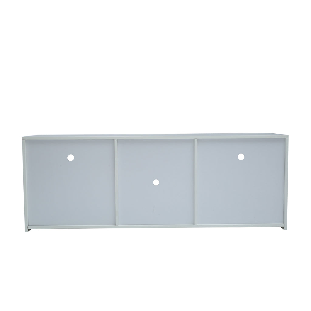 145 Modern 57 inchesTV Stand Matte Body High Gloss Fronts with 16 Color LEDs - Deals Kiosk