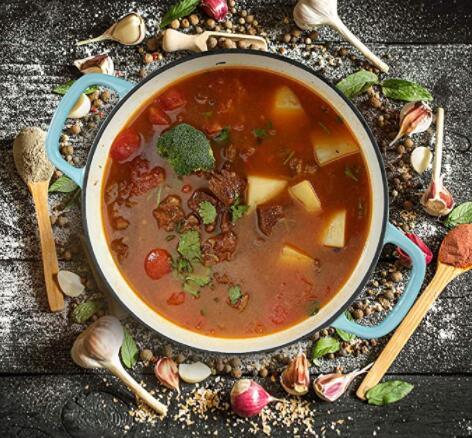 COOKWIN Cast Iron Casserole Braiser, 3.8 Quart,Heavy Duty Casserole Skillet with Lid and Dual Handles, Porcelain Enameled Surface Cookware Pot - Deals Kiosk