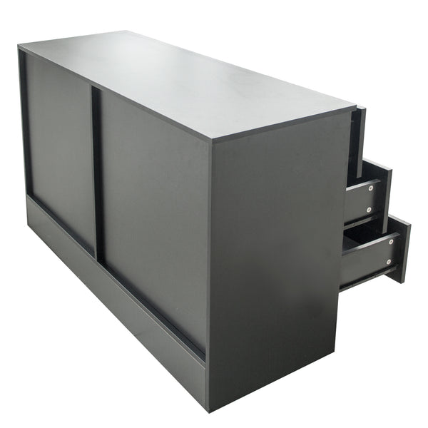 Chest of Drawers Wood Storage Cabinet with 6 Drawers Black - Deals Kiosk