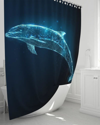 Blue Dolphin Shower Curtain 72