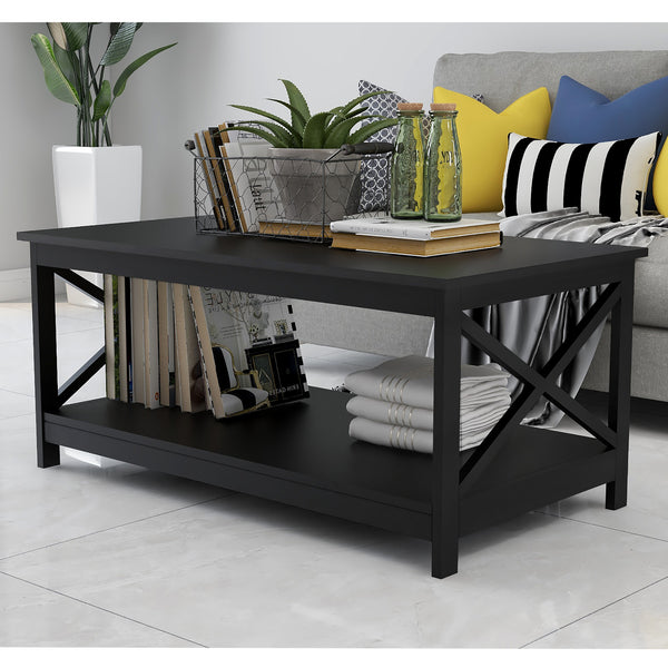 Coffee Table Oxford End Table Concepts Oxford Coffee Table, Black - Deals Kiosk