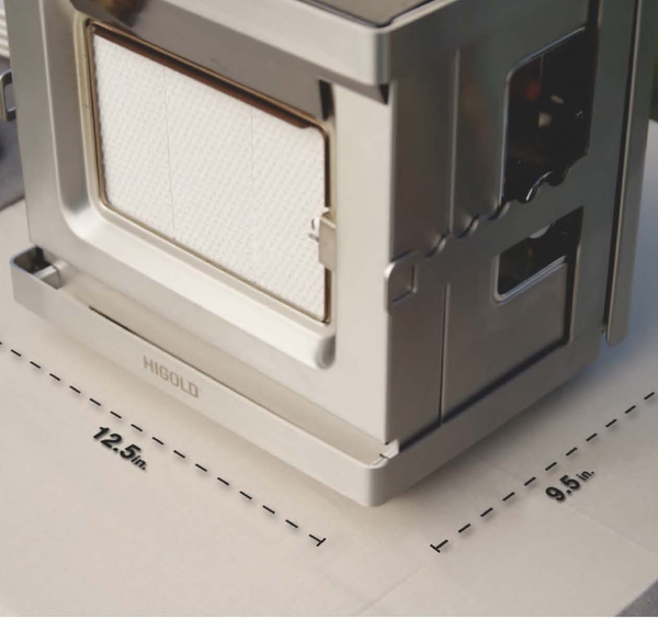 Higold - Goldchef Portable No Smoke Gas Grill, Reddot Design 2018 Winner No Smoke Vertical Burnner 12000Btu Grill for Outdoor, Stainless Steel, Red - Deals Kiosk