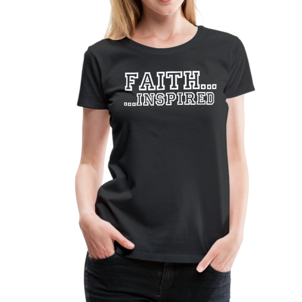 Faith Inspired Graphic Text Style Womens Classic T-Shirt - Deals Kiosk