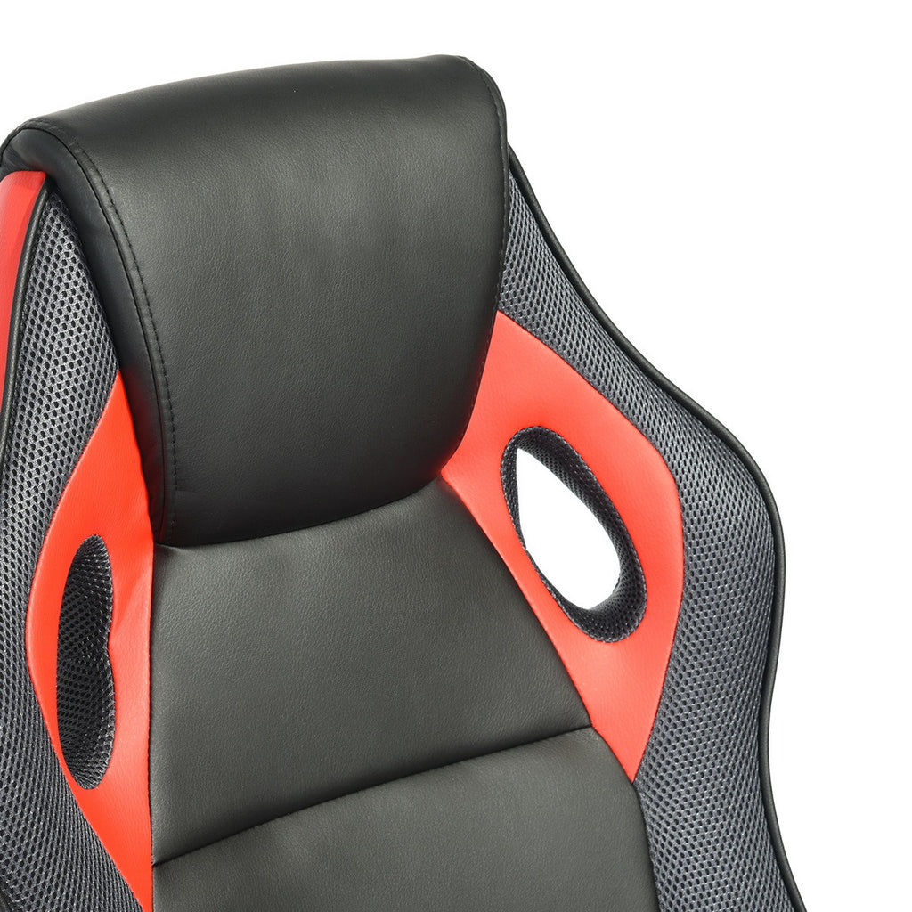 Gaming Office Chair with Fabric Adjustable Swivel,Red - Deals Kiosk