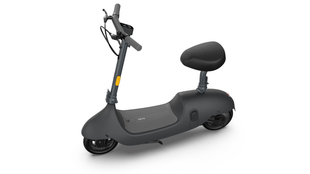 OKAI Beetle Electric Scooter with Seat, Up to 25 Miles Range & 15.5MPH, Modern Moped Scooter Bike with 10inch Vacuum Tires - Deals Kiosk