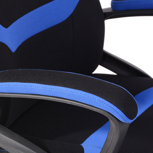 Gaming Office Chair with Fabric Adjustable Swivel,BLUE - Deals Kiosk