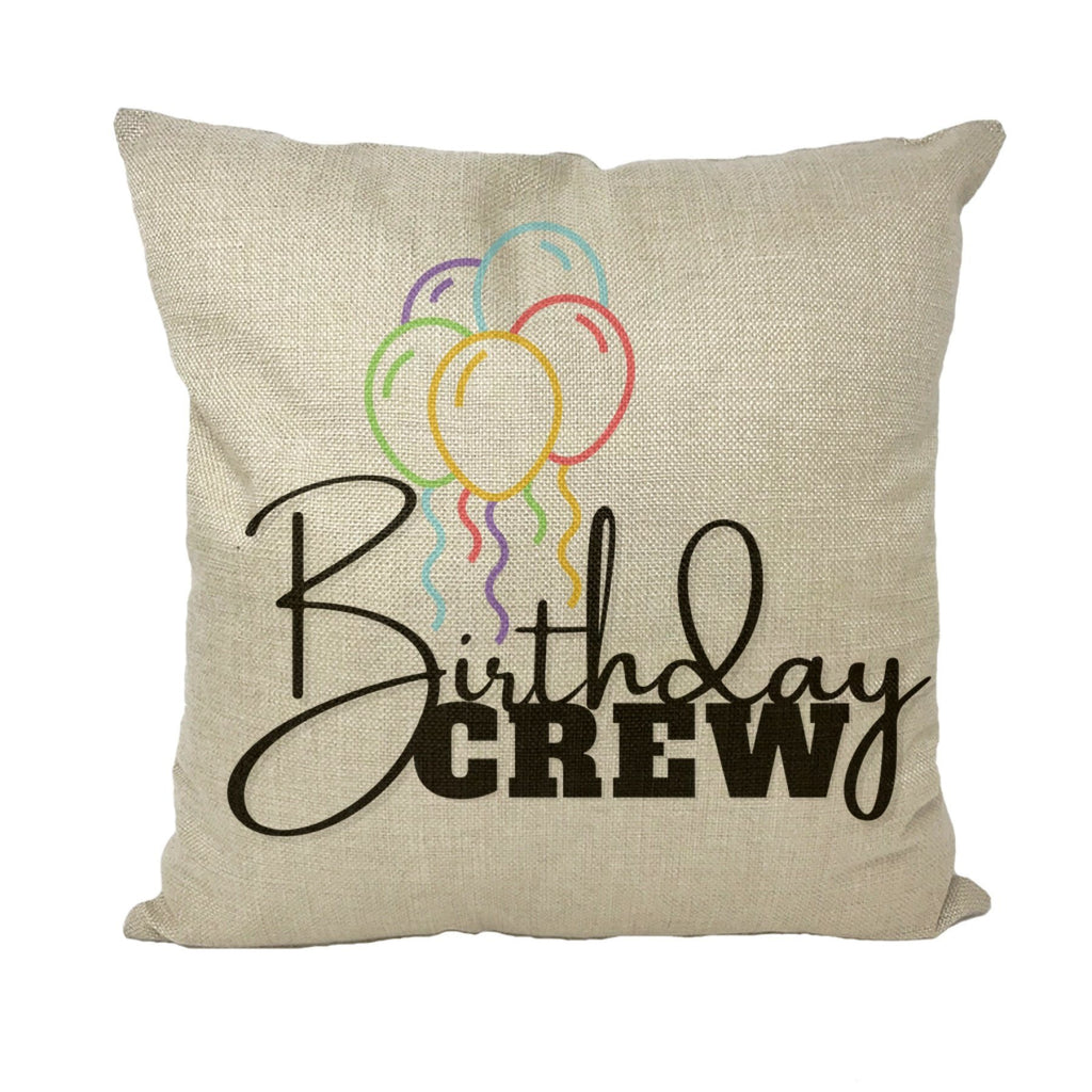 Birthday Crew Throw Pillows - Deals Kiosk