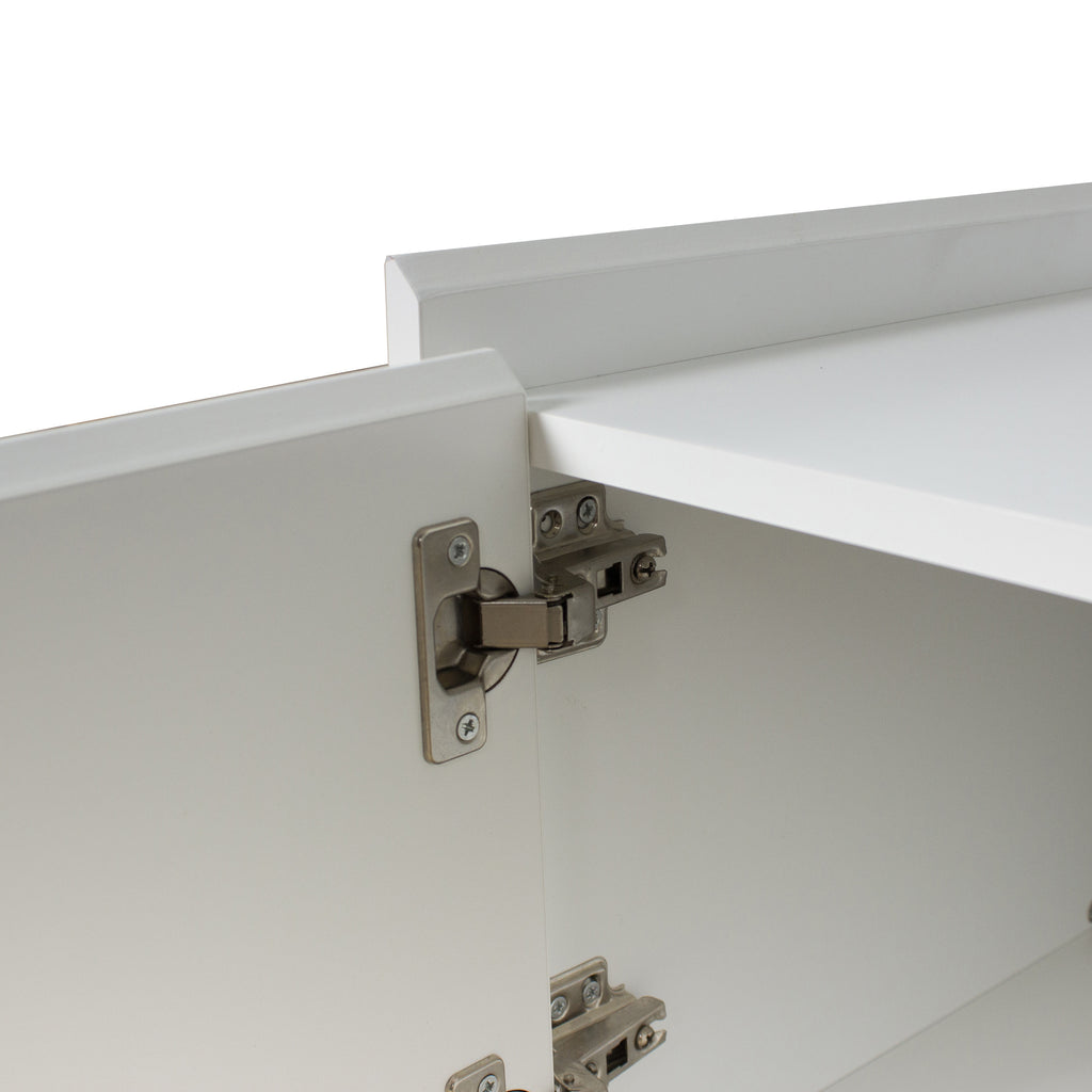 Modern TV Stand TV Stand For Tvs Up To 55 Inches With Storage Space (White) - Deals Kiosk