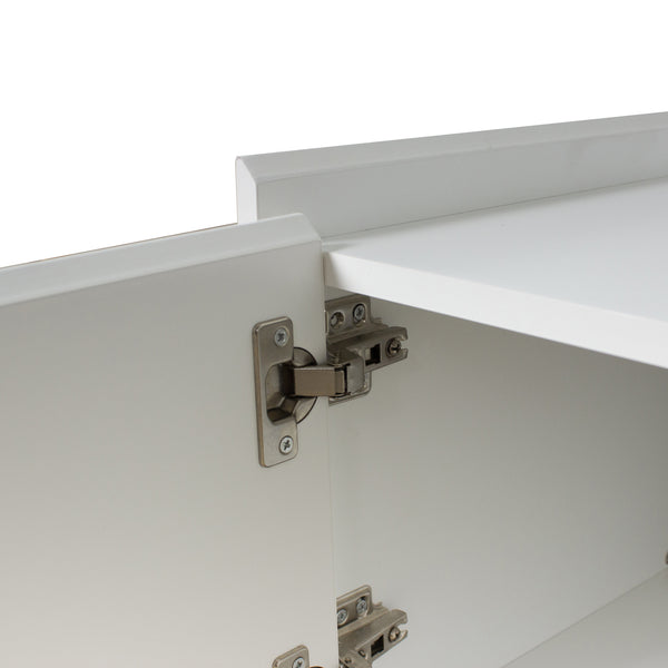 Modern TV Stand TV Stand For Tvs Up To 55 Inches With Storage Space (White) - Deals Kiosk