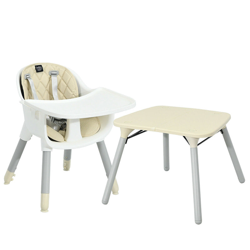 4 in 1 Baby Convertible Toddler Table Chair Set with PU Cushion - Deals Kiosk