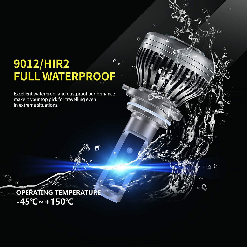 Gastokyle 9012/HIR2 LED Headlight Bulb, 60W 10000LM LED Headlights Conversion Kit 6500K Cool White,Pack of 2 - Deals Kiosk
