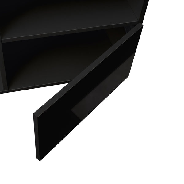 Modern Minimalist TV Cabinet Living Room with 20 colors LED Lights,TV Stand Entertainment Center Modern High-Gloss LED TV Cabinet, Simpleness Creative Furniture TV Cabinet - Deals Kiosk