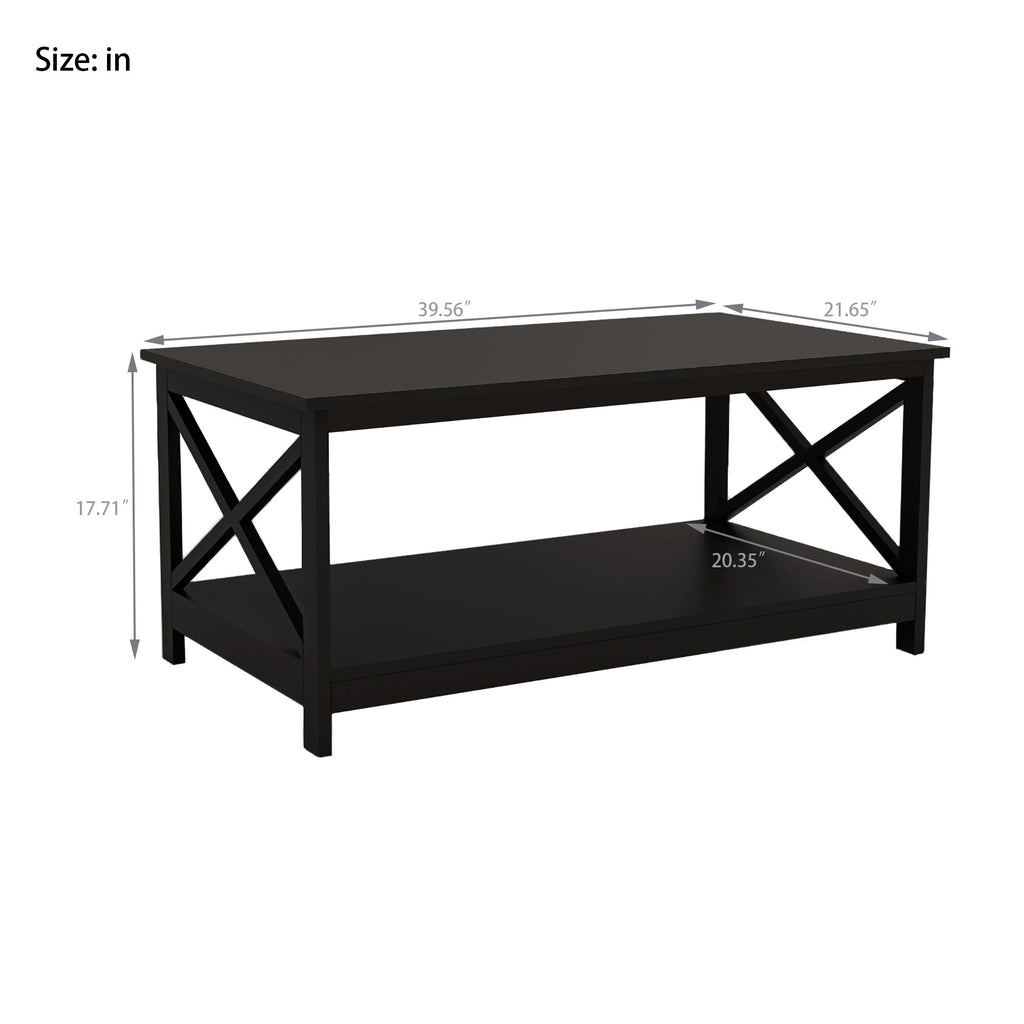 Coffee Table Oxford End Table Concepts Oxford Coffee Table, Black - Deals Kiosk