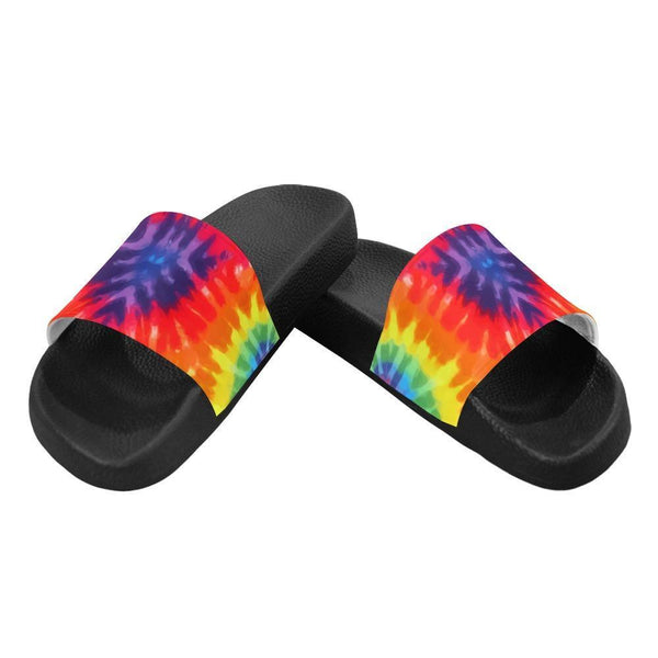 Men's Slide Sandals, Peace & Love Tie-Dye Slip-on Shoes - Deals Kiosk