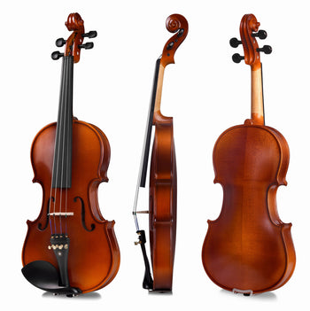 Aileen PREMIUM BEGINNER Series Violin Outfit - 4/4 Full Size Solid Wood Ebony Fitted for Kids Students, Teachers Approved - Deals Kiosk