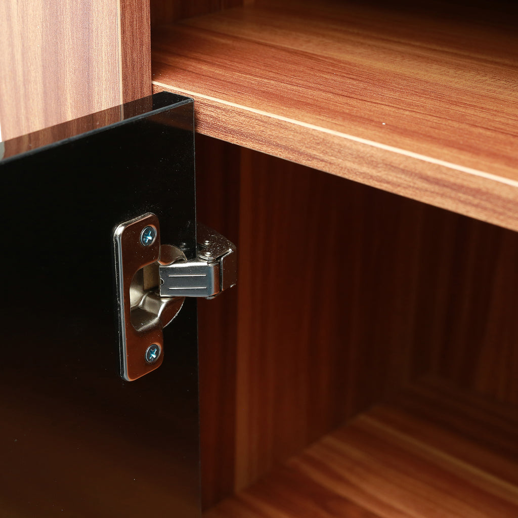 145 Modern 57 inches TV Stand Matte Body High Gloss Fronts with 16 Color LEDs - Deals Kiosk