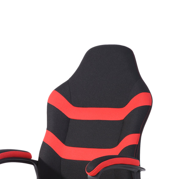 Gaming Office Chair with Fabric Adjustable Swivel,Red - Deals Kiosk