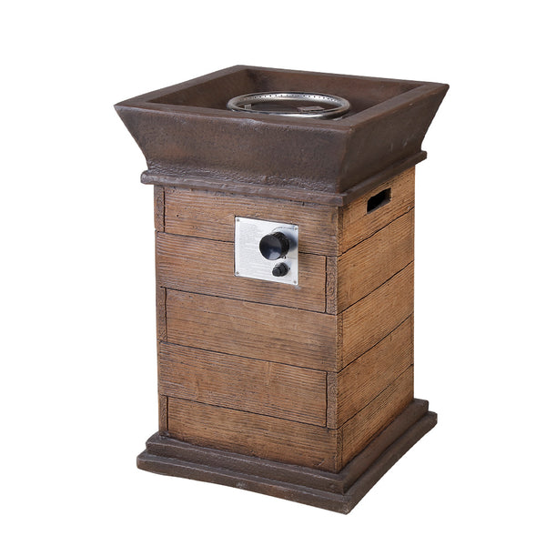 Outdoor Fire Pit 3pcs Set w/Haywood KD Aluminum X Back Stationary Spring Chairs - Deals Kiosk