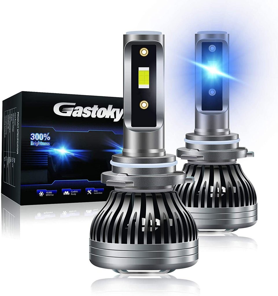 Gastokyle 9012/HIR2 LED Headlight Bulb, 60W 10000LM LED Headlights Conversion Kit 6500K Cool White,Pack of 2 - Deals Kiosk