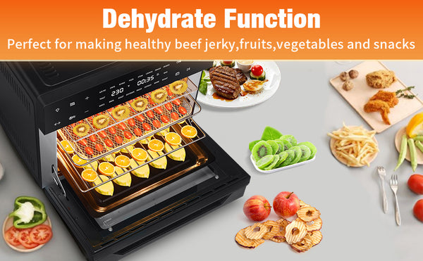 Geek Chef AiroCook 31QT Air Fryer Toaster Oven Combo, with Extra Large Capacity, Family Size, 18-in-1 Countertop Oven(Prohibited from listing on Amazon) - Deals Kiosk