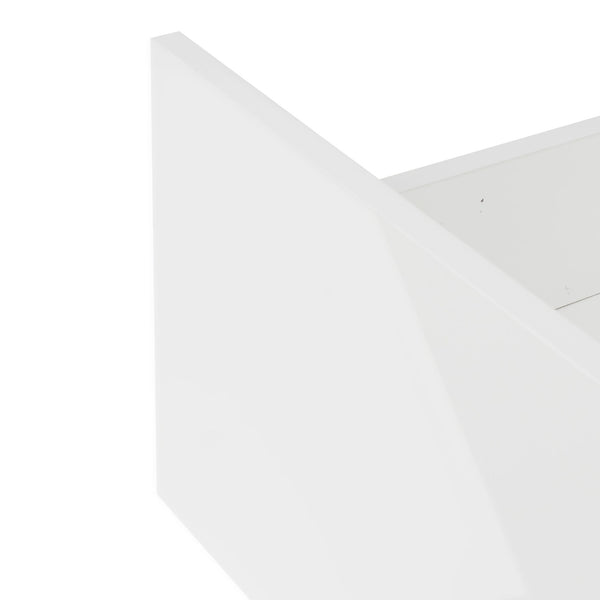 Modern White TV Stand, 20 Colors LED TV Stand w/Remote Control Lights - Deals Kiosk