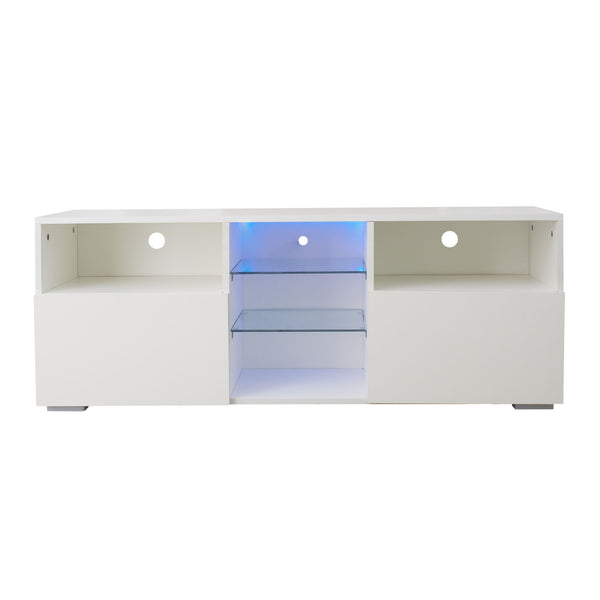Modern Minimalist TV Cabinet Living Room with 20 colors LED Lights,TV Stand Entertainment Center Modern High-Gloss LED TV Cabinet, Simpleness Creative Furniture TV Cabinet - Deals Kiosk