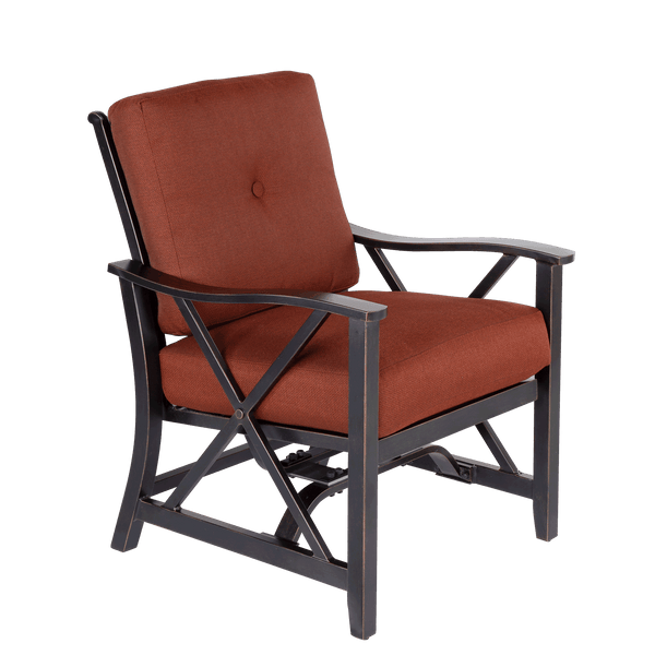 Outdoor Fire Pit 3pcs Set w/Haywood KD Aluminum X Back Stationary Spring Chairs - Deals Kiosk