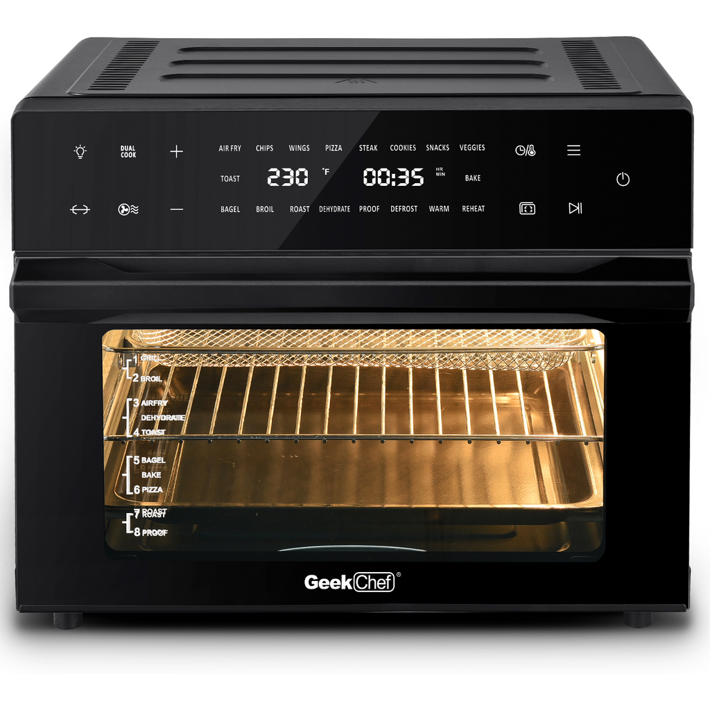 Geek Chef AiroCook 31QT Air Fryer Toaster Oven Combo, with Extra Large Capacity, Family Size, 18-in-1 Countertop Oven(Prohibited from listing on Amazon) - Deals Kiosk
