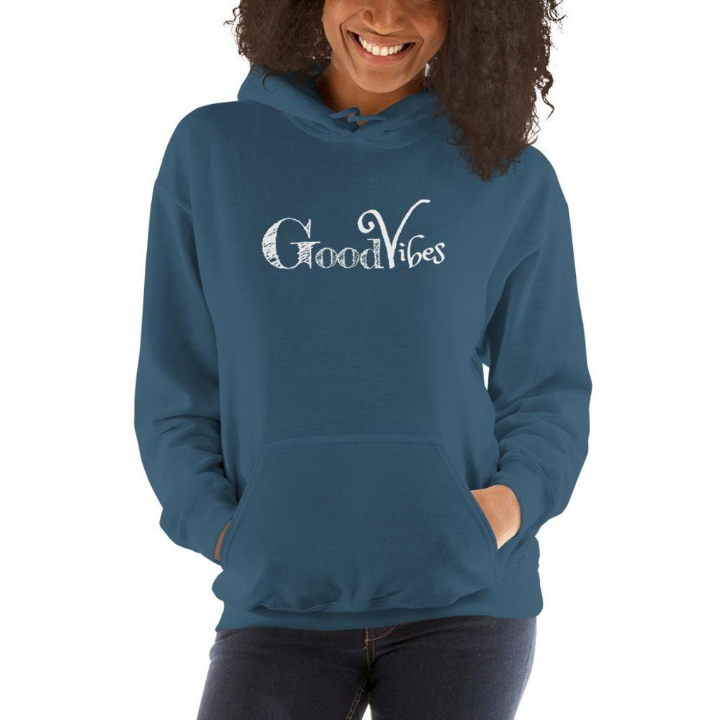 Good Vibes Womens Classic Hoodie - Deals Kiosk