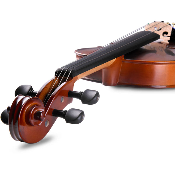 Aileen PREMIUM BEGINNER Series Violin Outfit - 4/4 Full Size Solid Wood Ebony Fitted for Kids Students, Teachers Approved - Deals Kiosk