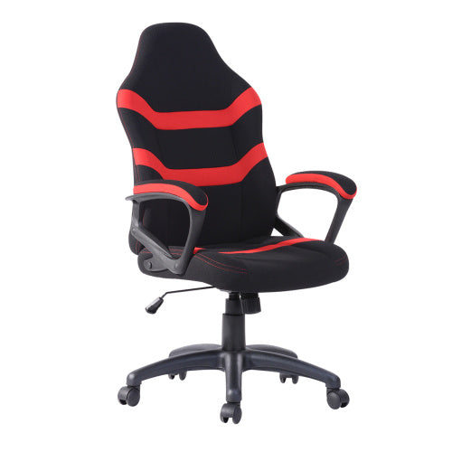 Gaming Office Chair with Fabric Adjustable Swivel,Red - Deals Kiosk