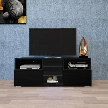 Modern Minimalist TV Cabinet Living Room with 20 colors LED Lights,TV Stand Entertainment Center Modern High-Gloss LED TV Cabinet, Simpleness Creative Furniture TV Cabinet - Deals Kiosk