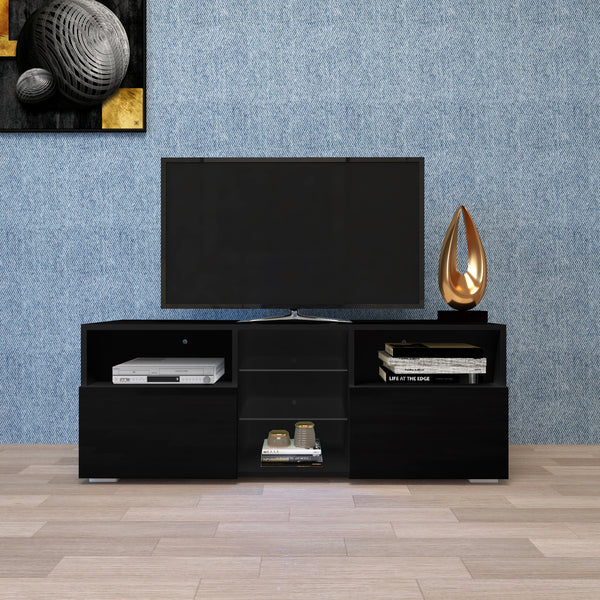 Modern Minimalist TV Cabinet Living Room with 20 colors LED Lights,TV Stand Entertainment Center Modern High-Gloss LED TV Cabinet, Simpleness Creative Furniture TV Cabinet - Deals Kiosk