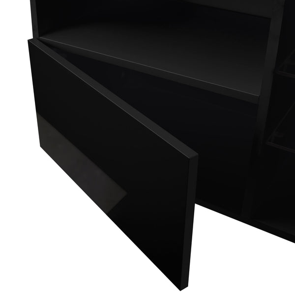Modern Minimalist TV Cabinet Living Room with 20 colors LED Lights,TV Stand Entertainment Center Modern High-Gloss LED TV Cabinet, Simpleness Creative Furniture TV Cabinet - Deals Kiosk
