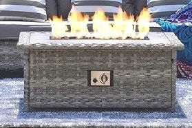 Direct Wicker Fire Pit Table With Chair Rattan Wicker Sofa Set out Door Furniture Garden Set - Deals Kiosk