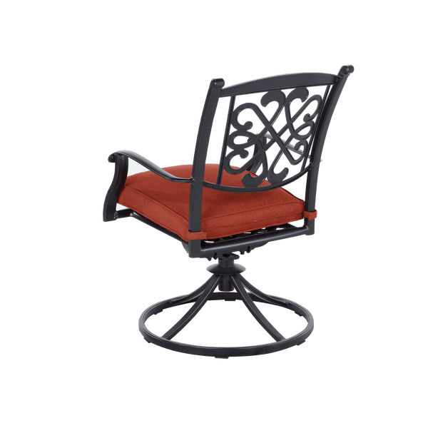 Dining Set 7pcs Set w/ Cast Alum. Top Table & Sling Fabric Swivel Rocker Chair - Deals Kiosk