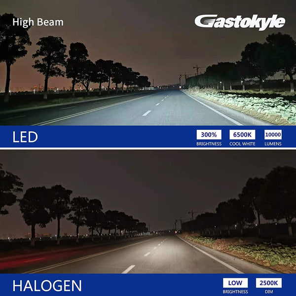 Gastokyle H4/HB2/9003 LED Headlight Bulbs High/Low Beam Super Bright 10000LM LED Headlight Bulbs Combo Package 6500K Xenon White,Pack of 2 - Deals Kiosk