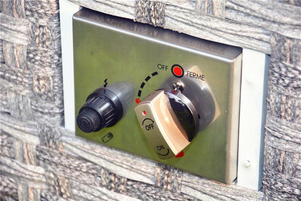 Direct Wicker Fire Pit Table With Chair Rattan Wicker Sofa Set out Door Furniture Garden Set - Deals Kiosk