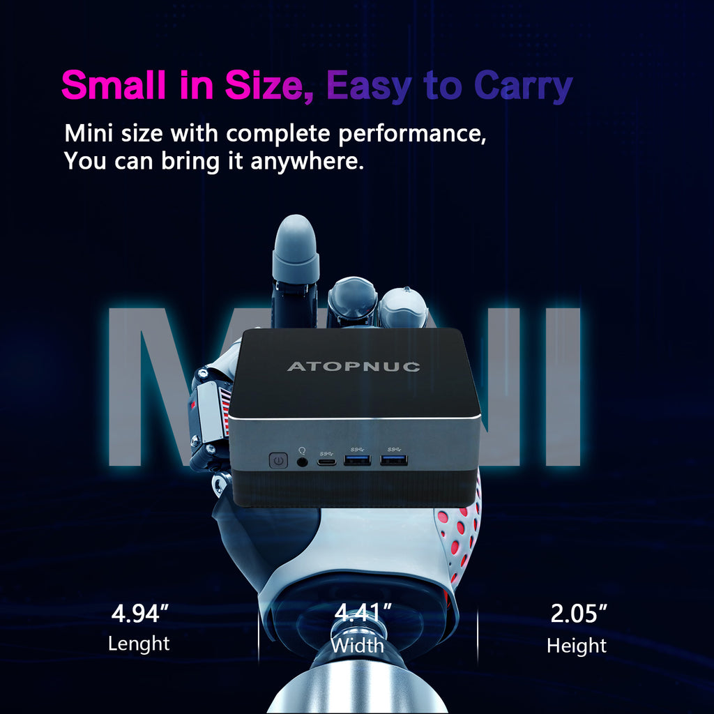 Mini PC Windows 10 Pro Intel i5-8259U Up to 3.8GHz, Mini Desktop Computer 8GB RAM/256GB SSD, Quad Core Gaming PC , Support 4K Dual HDMI, Gigabit Ethernet, 2.4/5.0G WiFi, BT 5.0 for Business, Home - Deals Kiosk