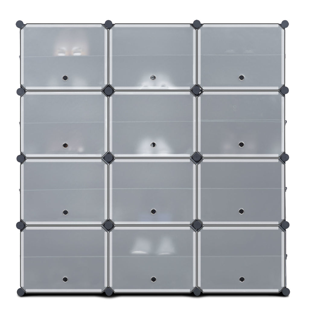 Portable Shoe Storage Organizer 4 Tier 24 Cube Shoe Rack Plastic Shoe Cabinet for Space Saving RT - Deals Kiosk