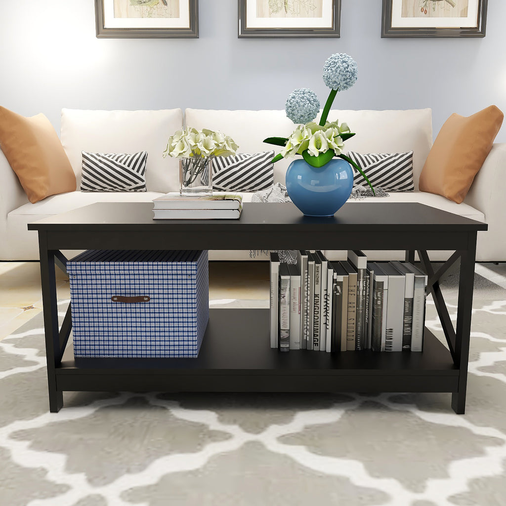 Coffee Table Oxford End Table Concepts Oxford Coffee Table, Black - Deals Kiosk