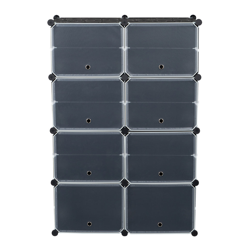 7-Tier Portable 28 Pair Shoe Rack Organizer 14 Grids Tower Shelf Storage Cabinet Stand Expandable for Heels, Boots, Slippers, Black RT - Deals Kiosk