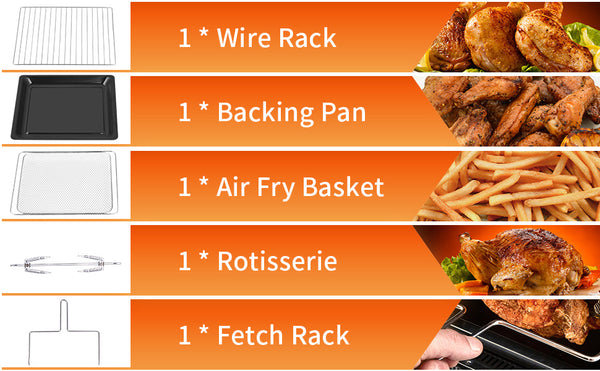 Geek Chef AiroCook 31QT Air Fryer Toaster Oven Combo, with Extra Large Capacity, Family Size, 18-in-1 Countertop Oven(Prohibited from listing on Amazon) - Deals Kiosk