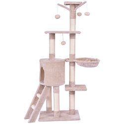 56" Condo Scratching Posts Ladder Cat Play Tree - Deals Kiosk