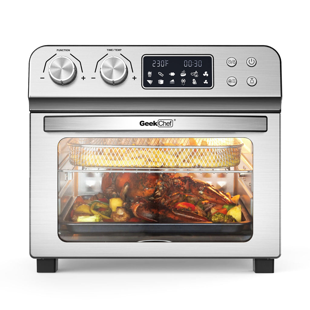 Geek Chef 16-in-1 Air Fryer Toaster Oven Combo, 24 Quart Countertop Convection Airfryer with Rotisserie and Dehydrator, Oil-Free.Prohibit listing on Amazon - Deals Kiosk