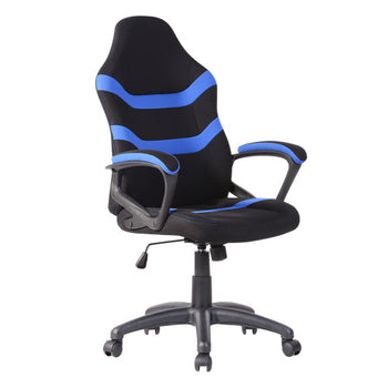 Gaming Office Chair with Fabric Adjustable Swivel,BLUE - Deals Kiosk