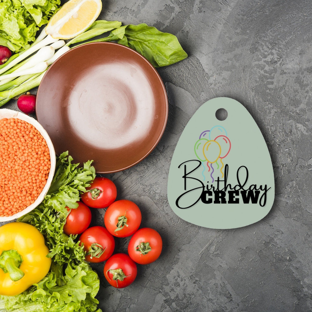 Birthday Crew Glass Cutting Board - Deals Kiosk